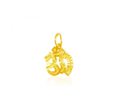 22Kt Gold Om Pendant ( Om Pendants )