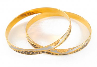 22 Kt Gold Three Tone Bangle ( Two Tone Bangles )