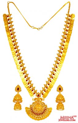 22 kt Uncut Diamond Long Set ( Diamond Necklace Sets )