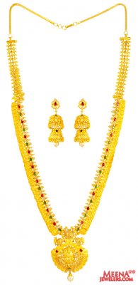 22k Uncut Diamond 4 in 1 Set ( Diamond Necklace Sets )