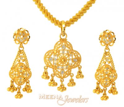 Filigree Pendant Set ( Gold Pendant Sets )