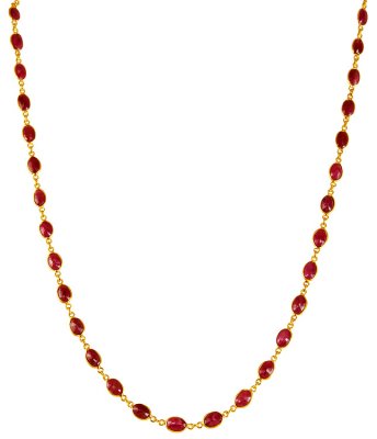 22 Karat Gold Ruby Chain ( 22Kt Gold Fancy Chains )