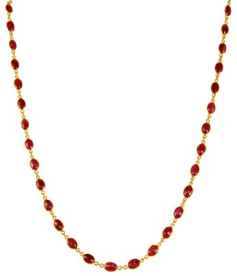 22 Karat Gold Ruby Chain ( 22Kt Gold Fancy Chains )