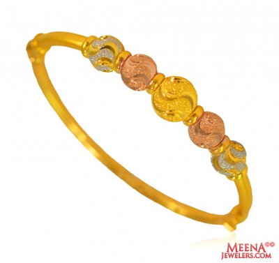 22 Karat Gold Three Tone Kada ( Kadas )