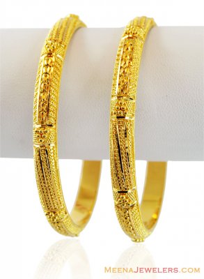 Designer Indian Kada (2PC) - BaKa15051 - Excellent 22K Gold Indian Kada ...