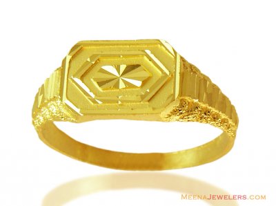 22k Mens Thin Ring  ( Mens Gold Ring )