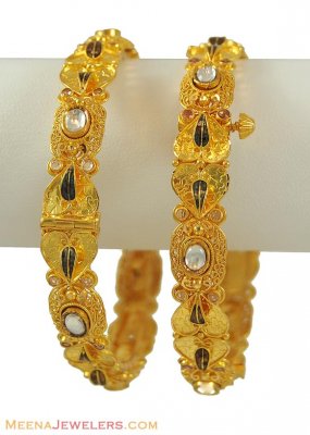 Indian Kundan Bangles (22 Karat) ( Antique Bangles )