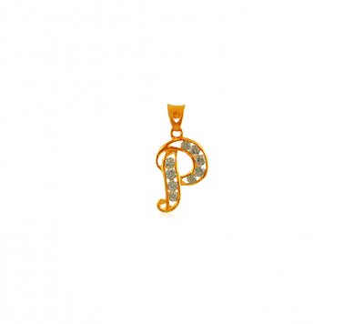 22Kt Gold Initial Pendant(P) ( Initial Pendants )