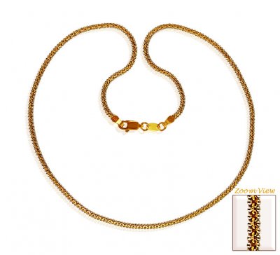 22Kt Gold Two Tone Chain ( 22Kt Gold Fancy Chains )