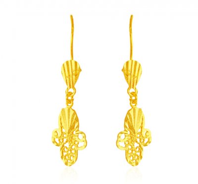 22K Fancy Gold Earrings  ( 22Kt Gold Fancy Earrings )