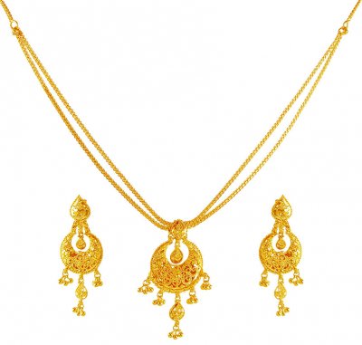 22Kt Gold Necklace Set ( Light Sets )