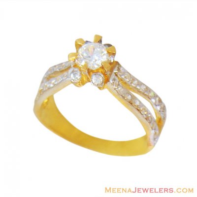 22k Designer Stone Ring ( Ladies Signity Rings )