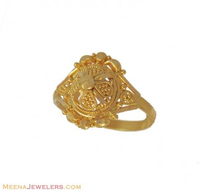 Indian Filigree Baby Ring  ( 22Kt Baby Rings )