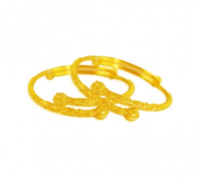 22K Gold Baby Kada (2PCs) ( Baby Bangles )