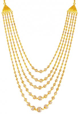 22k Gold Four Layered Necklace Set ( 22 Kt Gold Sets )