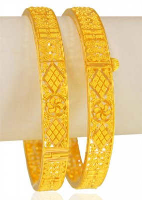 22Kt Gold Filigree Kada (2 Pcs) ( Kadas )