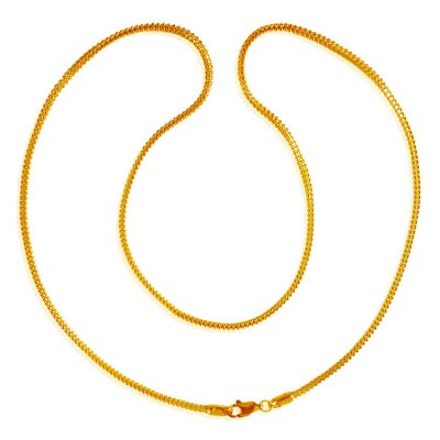 22Kt Gold Plain Chain(20inch)  ( Plain Gold Chains )