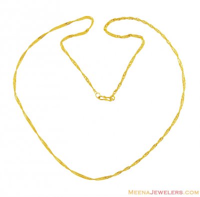 22K Twist Gold Chain ( Plain Gold Chains )