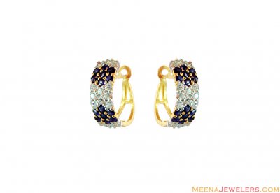 Designer Sapphire Clip On Earrings ( Clip On Earrings )