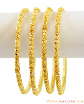 22K Gold Bangles(4 Pc) ( Gold Bangles )