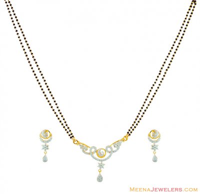22K Gold Beautiful Mangalsutra Set ( Gold Mangalsutra Sets )