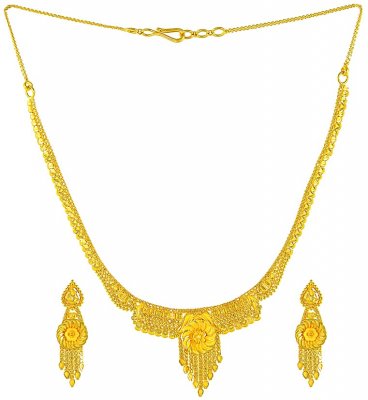 Gold Filigree Necklace Set ( Light Sets )