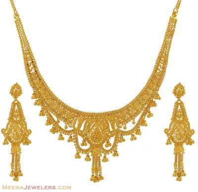 22Kt Gold Necklace Set ( 22 Kt Gold Sets )