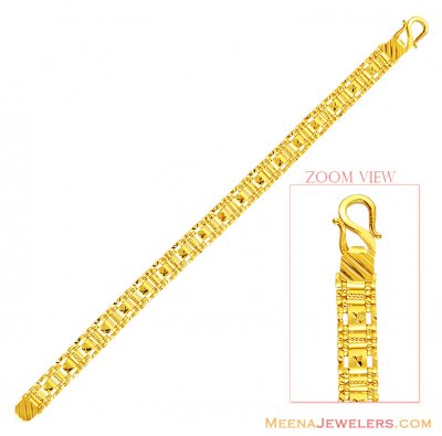 22K Yellow Gold Bracelet  ( Men`s Bracelets )