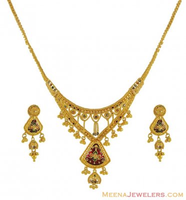 Gold layered Necklace Set ( 22 Kt Gold Sets )