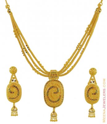 Gold layered Necklace Set ( 22 Kt Gold Sets )