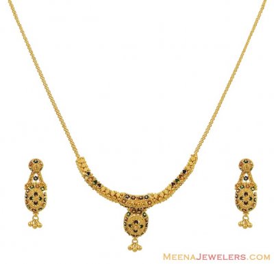 Indian Meenakari Set (22 Karat) ( Light Sets )