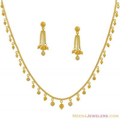 Necklace with Gold balls beaded ( Light Sets )