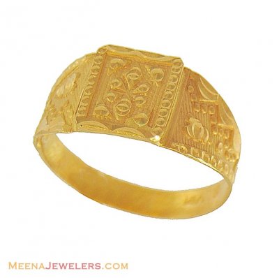 22k Mens Fancy Ring ( Mens Gold Ring )