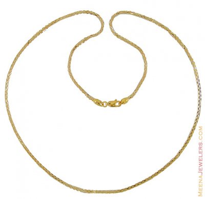 Two Tone Gold Chain (22Inch) ( Plain Gold Chains )