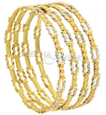 22 Kt Gold Two Tone Bangles ( Two Tone Bangles )