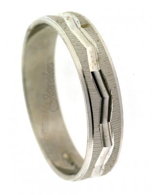 18Kt White Gold Designer Wedding Band ( Wedding Bands )