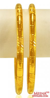 22 Kt Gold Bangles (2Pcs) ( Gold Bangles )