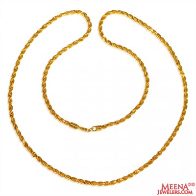 22 Kt Gold Rope Chain ( Plain Gold Chains )