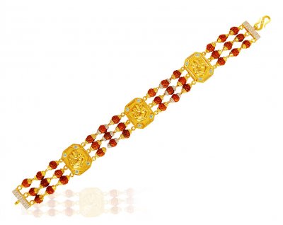 Rudraksh 22K Gold Bracelet ( Men`s Bracelets )