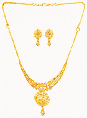 22 Karat Gold 2 Tone Necklace Set ( Light Sets )