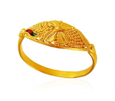 22kt Fancy Gold Ring ( Ladies Gold Ring )