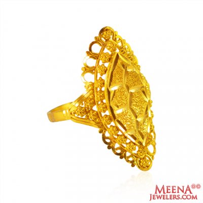 22Kt Yellow Gold Ladies Ring  ( Ladies Gold Ring )