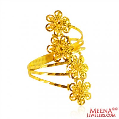 22kt Gold Fancy Ladies Ring ( Ladies Gold Ring )