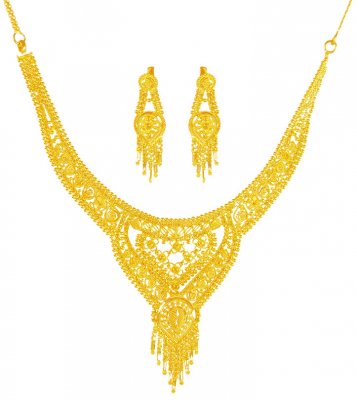 22kt Gold Necklace Set ( 22 Kt Gold Sets )