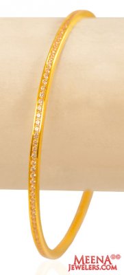 22Kt Gold CZ Bangle (1 pc) ( Gold Bangles )