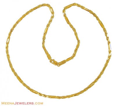 22Kt Gold Rope Chain ( Men`s Gold Chains )