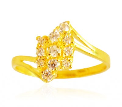22K Gold Ladies Ring - RiLs20609 - 22K Gold ring for ladies is ...
