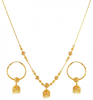 22 Karat Gold Necklace Set  ( Light Sets )