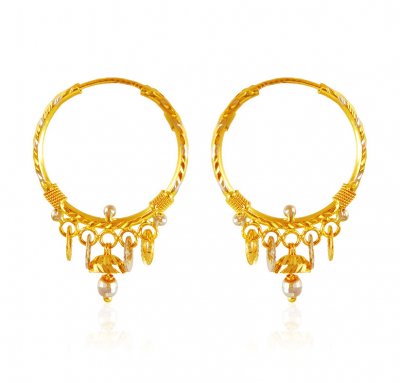 22k Gold Hoops  ( Hoop Earrings )