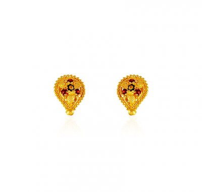 22kt Gold  Meenakari Tops ( 22 Kt Gold Tops )